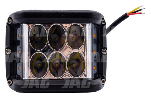 JAG96-0083 Lampa robocza LED, 27W, 10-30V, 9 EPISTAR LED, Prostokątna, Lampa ostrzegawcza JAG