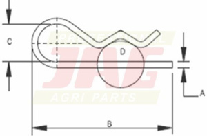 JAG98-0141 Zawleczka sprężysta 3,6 mm