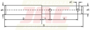 JAG98-0156 Sworzeń łącznika górnego, kat.2-3, DŁ. 172mm