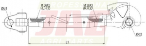 JAG98-0032 Łącznik Górny z hakiem i głowicą widełkową, kat. 3-2, M36X3