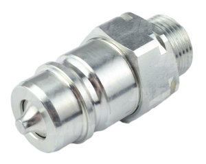 JAG95-0075 Szybkozłącze hydrauliczne grzybkowe-wtyczka wzmacniana z gwintem zewnętrznym, DN12,5, M20X1,5, 12H, ISO7241-A