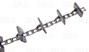 JAG04-0075 Przenośnik łańcuchowy kompletny (łopatki nitowane) JAG, CLAAS 0006014500 0005544890