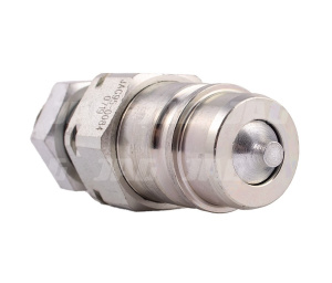 JAG95-0084 Szybkozłącze hydrauliczne grzybkowe-wtyczka grodziowa z gwintem zewnętrznym, DN12,5, M18X1,5, 12L, ISO7241-A