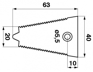 JAG01-0005 Stalka bagnetu RADURA