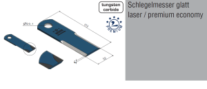 JAG02-0336 Nóż sieczkarni PREMIUM Economy MWS Germany, CLAAS 0007368720 0005538602