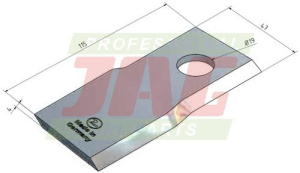 JAG82-0329 Nóż kosiarki rotacyjnej lewy MWS Germany, CLAAS 0009520430 MWS 60-0115-31-01-7