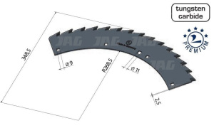 30-0540-74-01-2-g Piła sieczkarni prawa PREMIUM MWS Germany-zielona