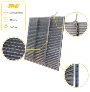 JAG05-0041 Sito żaluzjowe ocynkowane górne, lamela-10mm JAG Premium