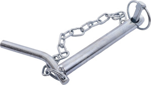JAG98-0157 Sworzeń łącznika górnego z łańcuchem, kat. 1, DŁ. 135mm