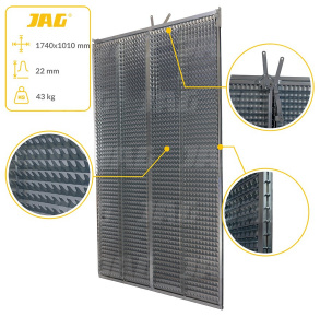 JAG05-0048 Sito żaluzjowe ocynkowane górne, lamela 22mm JAG PREMIUM