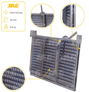 JAG25-0014 Sito żaluzjowe ocynkowane końcowe, lamela-22mm JAG PREMIUM, JOHN DEERE AZ23420