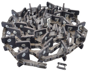 JAG04-0040 Przenośnik łańcuchowy kompletny (łopatki nitowane) JAG, CLAAS 0007353670 0006018190