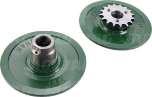 JAG41-0001 Zestaw kół wialni z zębatką, JOHN DEERE Z10085/Z11214+Z10676+Z30028