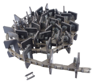 JAG04-0844 Przenośnik łańcuchowy kompletny (łopatki nitowane) JAG, CLAAS 0006016380 0007278390