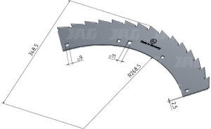 30-0540-67-01-2-g Nóż sieczkarni polowej MWS Germany-zielony