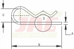 JAG98-0130 Zawleczka sprężysta 3 mm