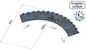 30-0540-74-01-2-y Piła sieczkarni prawa PREMIUM MWS Germany-żółta
