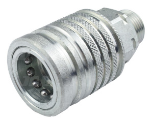 JAG95-0025 Szybkozłącze hydrauliczne grzybkowe-gniazdo wzmacniane z gwintem zewnętrznym, DN12,5, M20x1,5, 12H, ISO7241-A