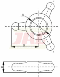 JAG98-0636 Nakrętka kontrująca gwiazdowa, GRANIT PARTS 20012176