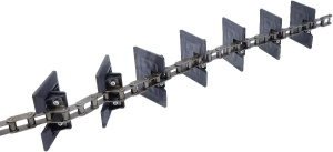 JAG04-0389 Przenośnik łańcuchowy kompletny (łopatki plastikowe) JAG, CLAAS 0006012000 0005495360