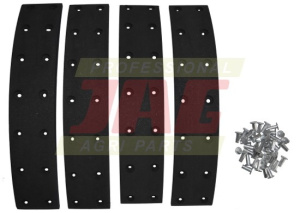 03392561 Zestaw okadzin hamulcowych do Deutza (4szt+nity), DEUTZ FAHR 03392560 04384746