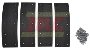 04313988 Zestaw okładzin hamulcowych do Deutza (4szt+nity), DEUTZ FAHR 04313988 FENDT 04378793