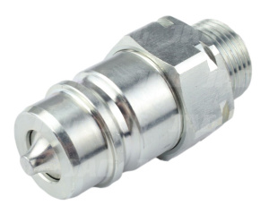 JAG95-0075 Szybkozłącze hydrauliczne grzybkowe-wtyczka wzmacniana z gwintem zewnętrznym, DN12,5, M20X1,5, 12H, ISO7241-A