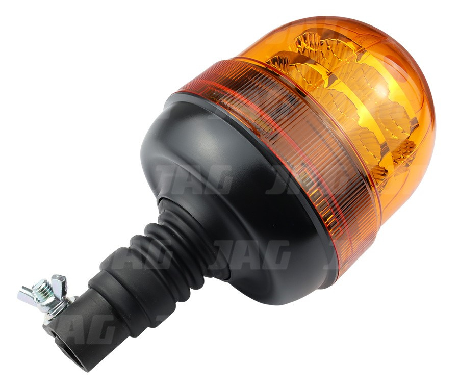 JAG96-0058 Lampa Błyskowa LED, 48W, 9-30V, R10, R65, 16LEDx3W, Uchwyt na elastyczny trzpień, Średni klosz JAG96-0058 Lampa Błyskowa LED, 48W, 9-30V, R10, R65, 16LEDx3W, Uchwyt na elastyczny trzpień, Średni klosz